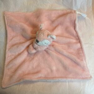 Plush Pink Fox Baby Comfort Lovey Blanket 13x13